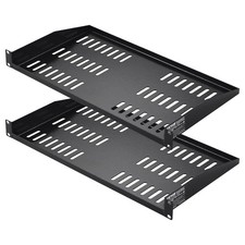 2PCS 1U Universal Vented Server Rack Cantilever Tray Mount Shelf for 1U and 2U picture