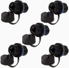 5PCS Panel Mounting Shielded RJ45 Waterproof Cat5/5E/6 8P8C Connector Ethernet L picture