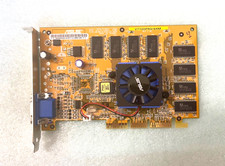 VINTAGE ASUS V7100PRO/64M GEFORCE2 MX400 AGP 64 MEG VGA CARD BLUE FAN MXB182 picture