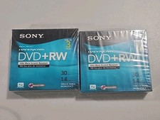 Lot Of 2 Sony Handycam DVD+RW Rewritable Discs 3 Pack 30 Min 1.4 GB picture