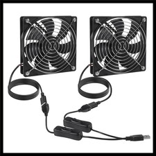 2PCS 120mm USB Cooling Fans: Quiet, Brushless Dual Fan for Efficient Cooling picture