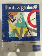 Fonts & Borders (Atari 520/1040 ST, Unison World) Brand New/Sealed picture