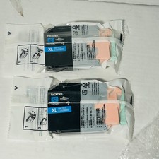 Lot 2x NEW Genuine Brother LC103C XL Cyan Ink Cartridge High Yield picture