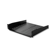 2U Vented Rack Shelf, 16in Deep, 50lb Capacity, 19in Universal Fit picture