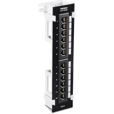 12-Port Cat6 Unshielded Patch Panel,TC-P12C6V, Wall Mount,Included 89D Bracke... picture