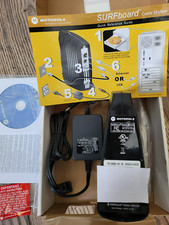Motorola SurfBoard SB5120 Cable Modem Paperwork CD AC Adapter Complete CIB picture