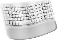 Logitech Wave Keys Bluetooth Wireless Ergonomic Keyboard,for Mac - Off White picture