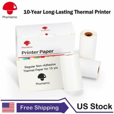 9 Roll Non-Adhesive Thermal Papers Long-Lasting 53mm Labels for Phomemo M02 T02 picture