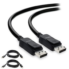 AmSecu 2 Pack DisplayPort to DisplayPort 1.2 10ft dp cable 4K@60hz, 1440p@144hz picture