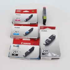 Canon 250 251 Ink Cartridge PGI250 CLI251 Set of 5 NEW OEM Genuine picture