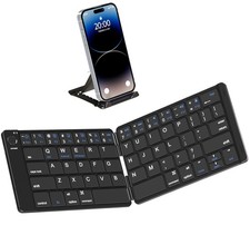 Foldable Bluetooth Keyboard,Portable Wireless Keyboard,Rechargeable,Full Size... picture
