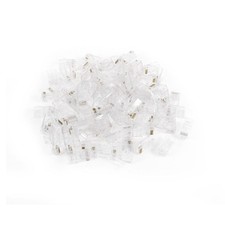 Clear Plastic Shell RJ45 Cat5 8P8C Male Network Connectors Couplers 100 Pcs picture