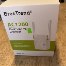New BrosTrend AC1200 Dual Band WiFi Extender Model: E1 *Better Wireless Coverage picture