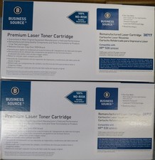 BUSINESS SOURCE Premium Toner Cartridge HP 53X Q7553X Lot of 2 Black LJ P2015 picture