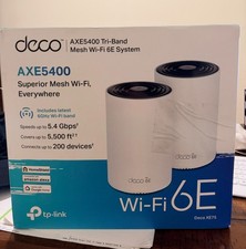 TP-LINK Deco XE75 AXE5400 Wi-Fi 6E Router Mesh System - White (2-Pack) picture