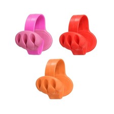 Cable Clips, 3 Pcs Desk Cord Organizer Wire Holders, Orange/Red/Rose Red picture