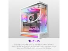 NZXT H6 RGB+ (2026) Compact Dual-chamber ATX Case - All White picture