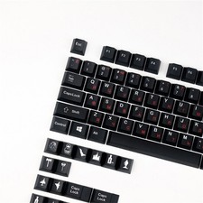 Black Simple Russian Keycap Cherry MX PBT 128 KeyCaps in Box for Cherry MX  picture