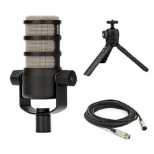 Rode PodMic Dynamic Podcast Microphone with Rode Tripod Desktop Mic Stand, XLR C picture