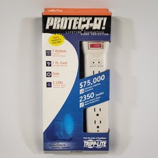 Tripp Lite super7coax 7‑Outlet Surge Protector 2350Joules 7ft Cord NEW picture