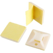 150pcs Self Adhesive Cable Tie Mounts Wire Base Holders 25mm x 25mm picture