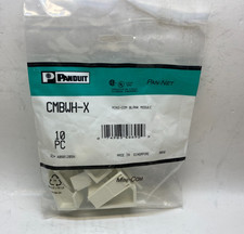 (Qty 10) PANDUIT CMBWH-X Mini-Com Blank Module Insert - White - Prepaid Shipping picture