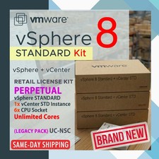 VMware vSphere 8 STANDARD 6-CPU License KIT + vCenter, VS8-STD-6AK-C NEW picture