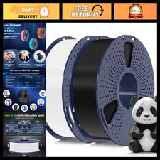 3D Printer Filament PLA Plus 1.75mm 2KG - Black & White, High Quality, Durable picture
