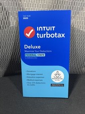 TurboTax Deluxe  2025 Federal & State Tax Return Product (same Day Key )READ picture