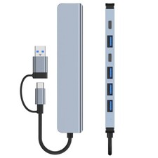 USB 3.0 Hub 8-in-1 Type C Adapter Docking Station For Macbook Pro Air XPS picture