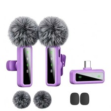 ordele Wireless Lavalier Microphone for iPhone - iPad, Android Phone Purple picture