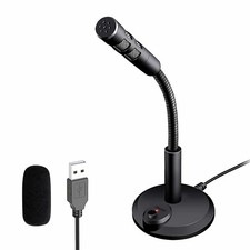 USB Computer Microphone,Plug and Play Desktop PC Laptop Microphone with Mute picture