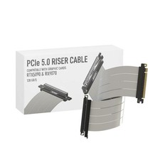 LINKUP AVA5 Armor PCI-E 5.0 Riser Cable 60cm White Left Angle picture