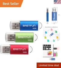 16GB USB 2.0 Flash Drive – 3 Mixed Color Memory Sticks with Reliable LED Feature picture