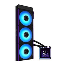 High-Performance Liquid CPU Cooler 360mm RGB LCD Display, Black, Silent Cooling picture