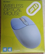 Bytech Wireless Optical Mouse - Light Blue and White. Looks Like Real Mouse 🐭 picture