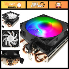 RGB LED CPU Cooler with 92mm Fan, Heat Pipes, Copper Base, Thermal Paste, AMD Co picture