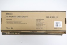 Lot of 2 iMicro KB-US9813 Wired USB Keyboard 104-Key Black New Open Box picture
