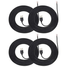 1Pcs 5m/16.4Ft USB Pigtail Cable, 5V 2.4A USB A to 2 Pin Bare Wires, Black picture