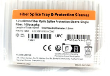 100pc 60 x 1.2mm (3.75 OD) Fiber Optic Splice Protector Sleeves Tube Pigtail picture