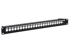Monoprice 24-port Blank Keystone Shielded Network Patch Panel 1U UL Listed (TAA) picture