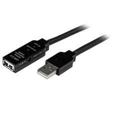 Star Tech 5m USB 2.0 Active Extension Male To Female Cable - 480Mbps Black picture