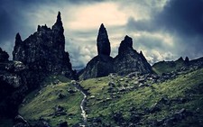 Landscape nature the storr scotland rock formation uk Custom Gaming Mat Desk picture