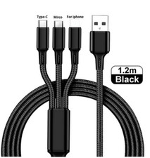 3 in 1 USB Fast Charging Cable Universal Multi Function Cell Phone Charger Cord picture