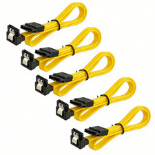 5 Pack SATA 3.0 Cable Right Angle 40cm SATA III 6Gb/s Hard Drive SSD PC COLORFUL picture