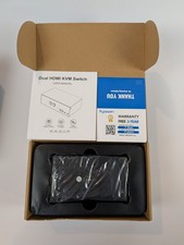 Rybozen Dual HDMI KVM Switch 2 Port 4K 30Hz 2 Computers 2 Monitors NEW Sealed picture