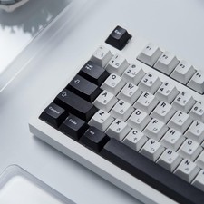 133 Keys Black White Japanese PBT Keycaps Cherry Fits 61/64/87/104/108 Switch picture