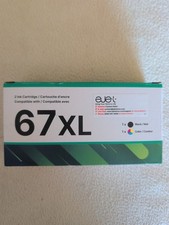 ejet 67XL Ink Cartridges Black/Color Combo Pack for HP Ink 67 2-Pack picture