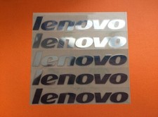 5 pcs Sticker for Lenovo Skylake Silver Chrome Color Logo Decal Badge 60mm x 9mm picture