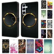 Flower Bird Robot Wallet Cover Case For Xiaomi Poco X7 X6 Redmi Note 14 13 Pro picture